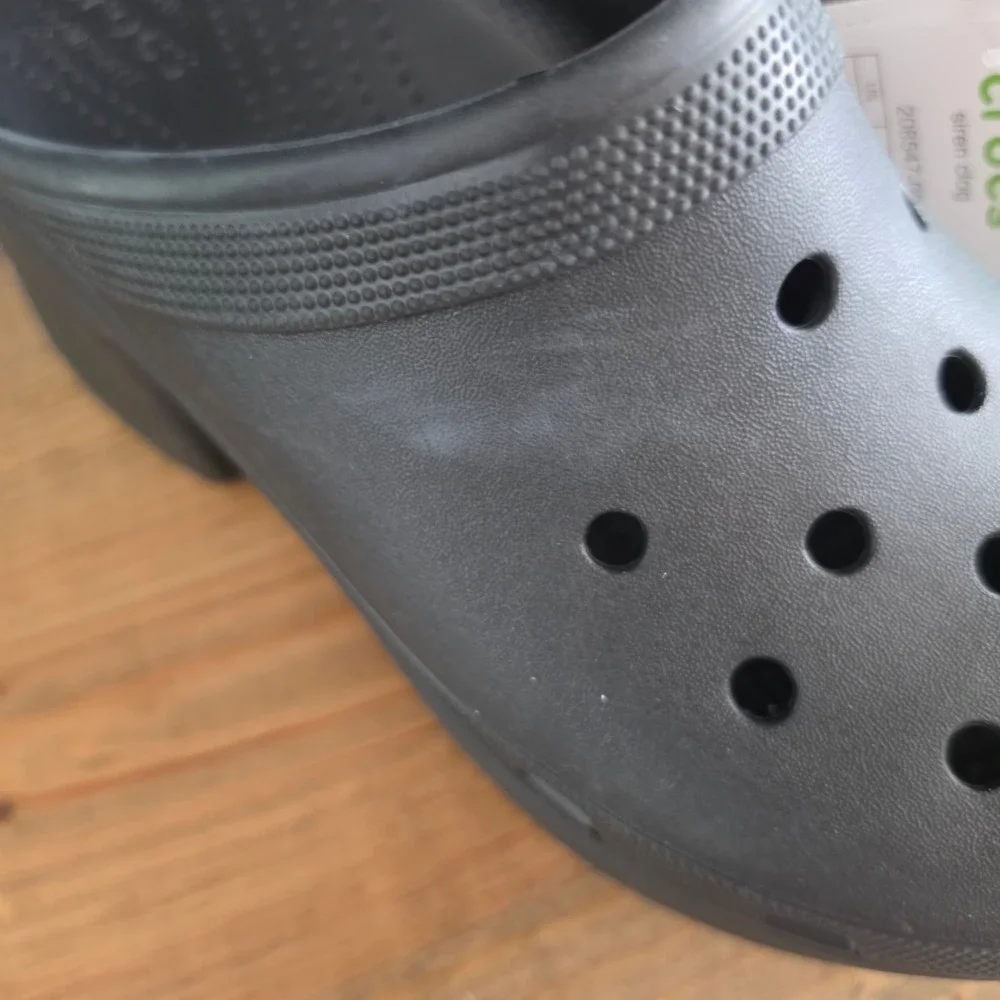 Crocs Mens Siren Clog Black Chunky Platform High Heel Mules 208547-001 Size 11